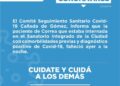 Covid-19: Falleció la paciente de Correa que estaba internada en Cañada de Gómez