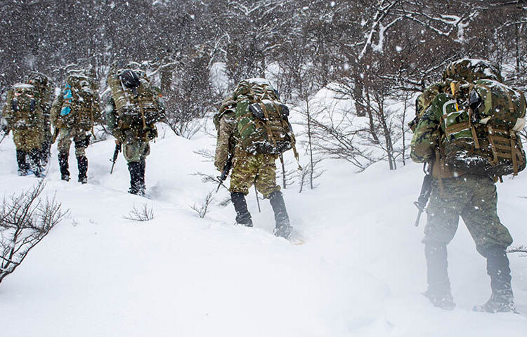 El Batallón de Infantería de Marina N°4 continúa adiestrándose en esquí y baja montaña