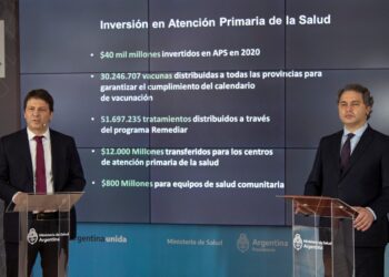 El gobierno nacional informó una inversión de $40.000 millones en atención primaria de la salud de todo el país