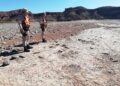 Impactante hallazgo: La Prefectura descubrió huellas de dinosaurio en la Patagonia