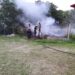 Las Rosas: Se produjo un incendio en una fosa