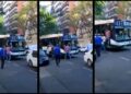 [Video] Buenos Aires: Violento automovilista golpeó a chofer de colectivo