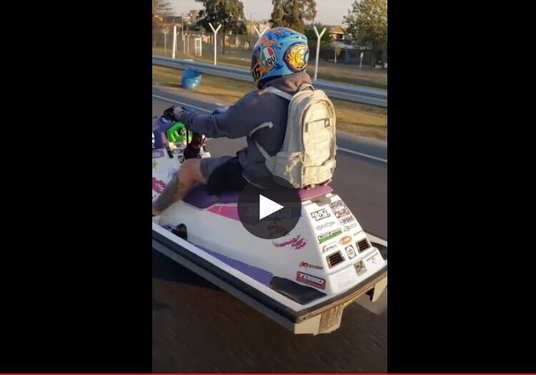 [Video] A joven que circulaba con una moto de agua por Panamericana solicitaron la suspensión de la licencia