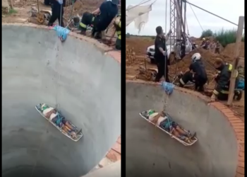 Puerto San Martín: Prefectura y Bomberos Zapadores rescataron a un hombre que cayó en la fosa de un silo