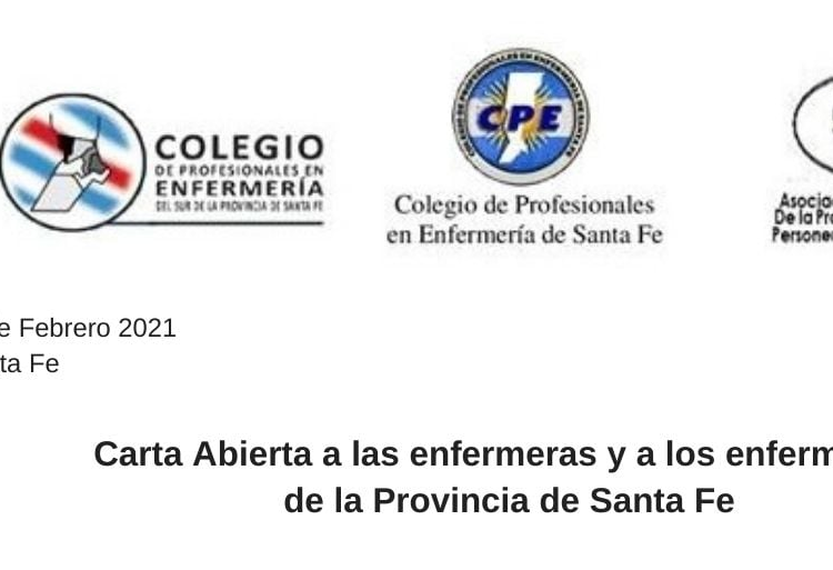 Carta Abierta a las Enfermeras y a los Enfermeros de la Provincia de Santa Fe