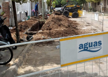 Cañada de Gómez: Aguas Santafesinas renueva la red colectora en Alvear al 400