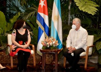 Vacunas cubanas: el presidente Díaz-Canel recibió a la ministra de Salud, Carla Vizzotti, en La Habana