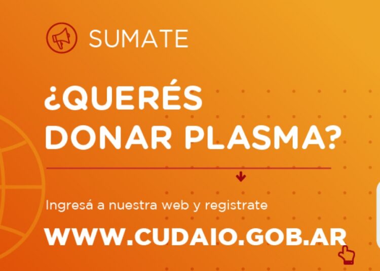 Coronavirus: Promueven la donación de plasma de convalecientes