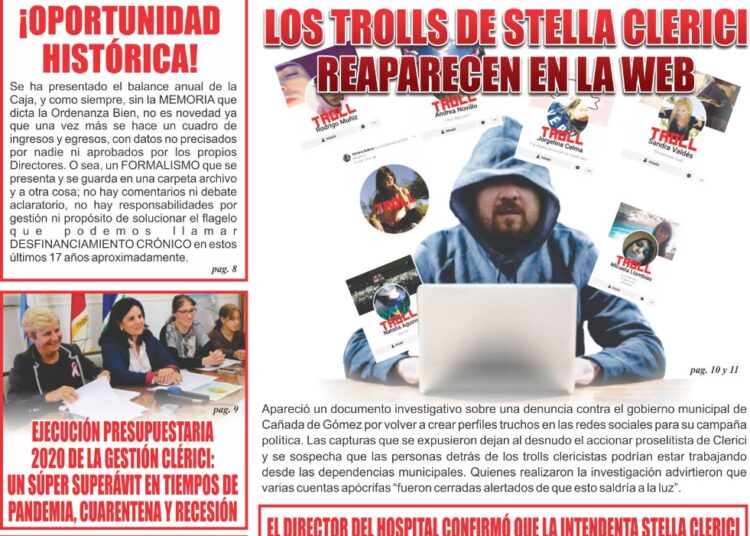 Titulares de la edición impresa de junio del Periódico Libre La Imprenta