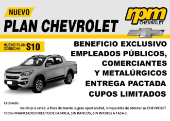 RPM CHEVROLET PRESENTA NUEVO PLAN COSECHA S10
