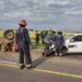 Las Rosas: chocaron un automóvil y un carro sobre la ruta 13