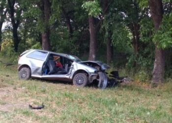 Estación La California: Conductor pierde el control de su automóvil despistando e impactando contra un árbol en la cuneta