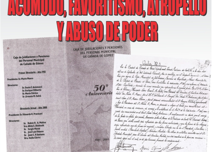 Caja de Jubilaciones y Pensiones Municipales: «Acomodo, favoritismo, atropello y abuso de poder»