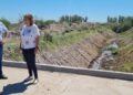 Rasetto y Lanatti recorrieron el nuevo puente sobre el canal Larguía.