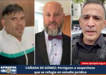 Cañada de Gómez: Policías persiguen a sospechoso que se refugia en estudio jurídico