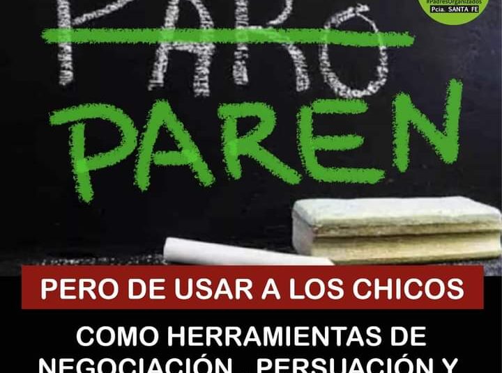 Comunicado de Padres Organizados contra el paro docente