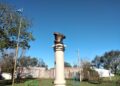Salvaje acto de vandalismo sufrido por el busto en homenaje a Manuel Belgrano
