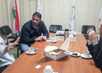 Chale y Rasetto recibieron a la deportista Marianela Governatori