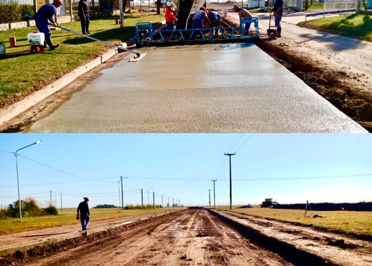 Avanza la obra de pavimentación en los Parques Industriales I y II