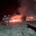 Incendio de un vehículo en el km 334 de Aupista Rosario-Córdoba