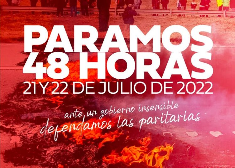 Festram convocó a un paro por 48 horas para este jueves y viernes