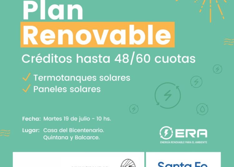 El gobierno santafesino y la municipalidad presentan el «Plan Renovable» para la compra de paneles y termotanques solares