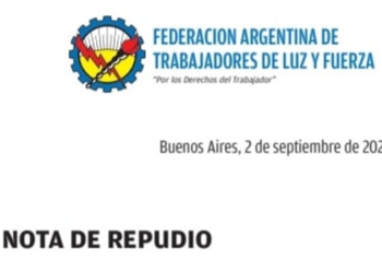 La Federación Argentina de Trabajadores de Luz Y Fuerza repudió el atentado contra CFK