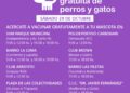 La municipalidad de Cañada de Gómez junto a veterinarios realizan una campaña gratuita de vacunación antirrábica