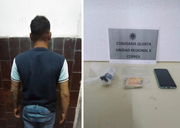 Correa: Detienen a un motociclista de Carcarañá con drogas