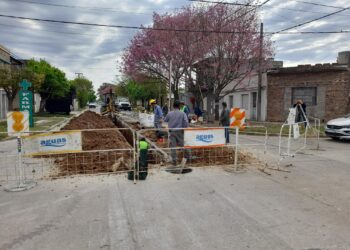 Cañada de Gómez: Aguas Santafesinas renueva la red colectora en Laprida al 800