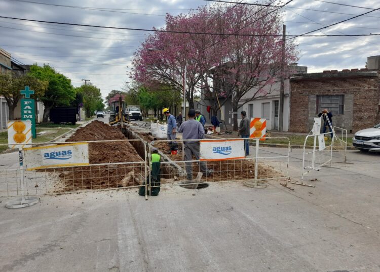 Cañada de Gómez: Aguas Santafesinas renueva la red colectora en Laprida al 800