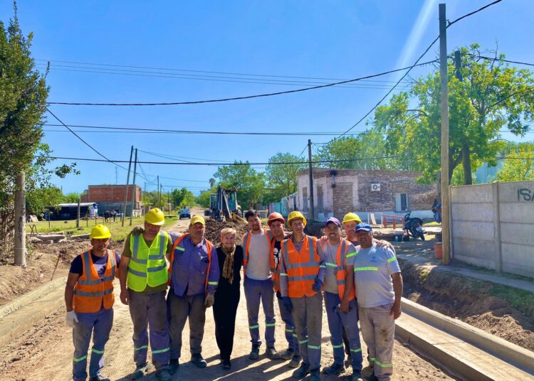 La municipalidad de Cañada de Gómez continúa con obras de cordón cuneta