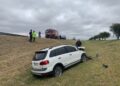 Accidente vial entre un automóvil y un camión cisterna sobre el Km 353 de la Autopista
