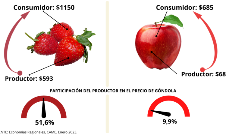 IPOD de enero: los consumidores pagaron $3,5 por cada $1 que recibieron los productores