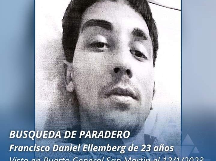 Buscan a un joven de Puerto General San Martín