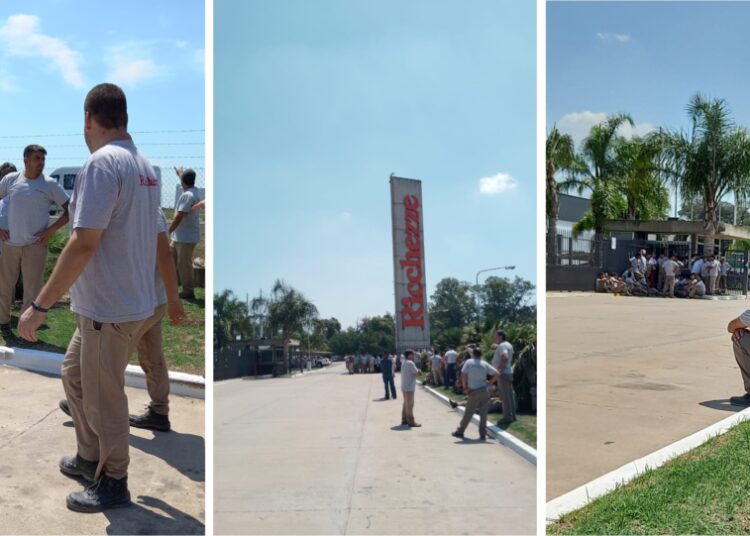 Los obreros de Riccheze se quejaron porque la empresa realizó un simulacro de evacuación y expuso a los obreros al sol extremo