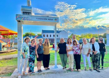 Fundación Nova y la municipalidad de Cañada de Gómez instalaron una estación solar de agua gratuita