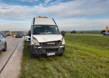 Choque en cadena sobre el km 373 de la autoposta Rosario-Córdoba