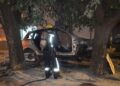 Cañada de Gómez: Incendio de un automóvil que estaba estacionado sobre la vereda