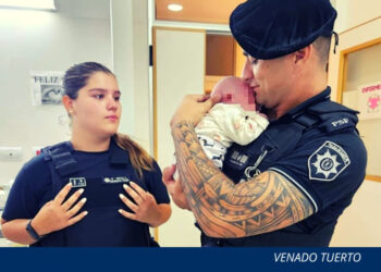 Venado Tuerto: Policías del comando radioeléctrico asistieron a una bebé que presentaba signos de ahogamiento
