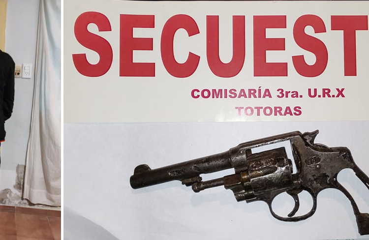 Totoras: Secuestro de un revólver con un aprehendido