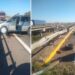 Un automóvil se estrelló contra las vallas del puente sobre el Km 357 del corredor panamericano