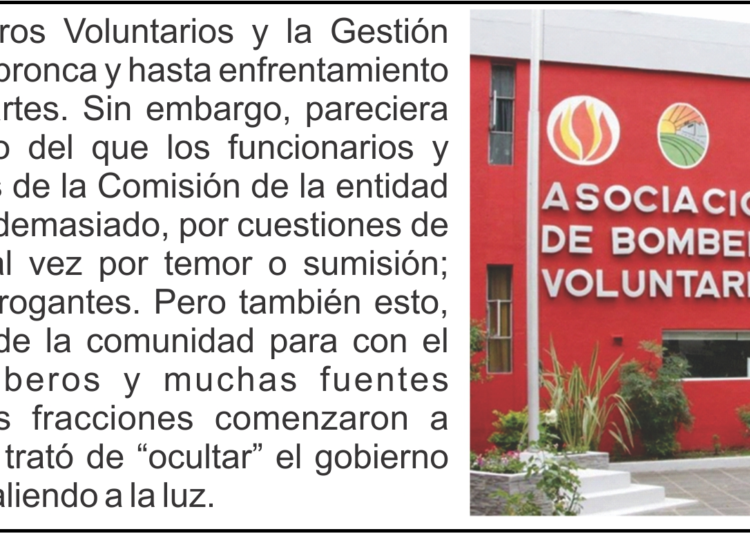 Más sobre el manto de oscuridad que cubre al gobierno de Clerici diezmando a Bomberos Voluntarios