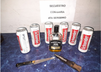 Serodino: un delincuente fue aprehendido por hurtar bebidas en un comercio