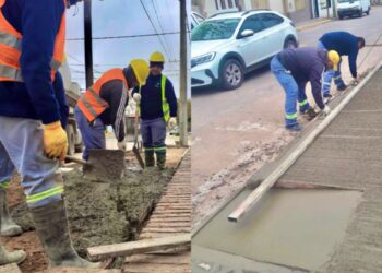 La Municipalidad de Cañada de Gómez realiza reparaciones de veredas