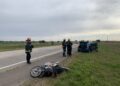 Importante accidente entre una moto y un vehículo en el km 353 de la autopista