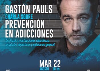 Charla sobre prevención en adicciones: Gastón Pauls en el Sport Club de Cañada de Gómez