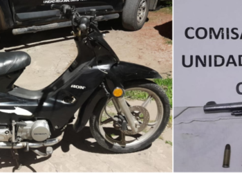 Correa: un menor circulaba en una moto robaba y llevaba un revólver en la mochila