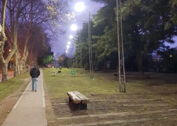 La municipalidad de Cañada de Gómez continúa con la colocación de luminarias led