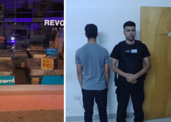 Cañada de Gómez: Un hombre fue aprehendido por causar roturas en una vidriera comercial